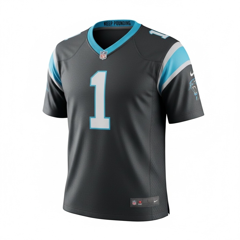 Nike Carolina Panthers Cam Newton 1 Jersey Youth Large Black NFL Football